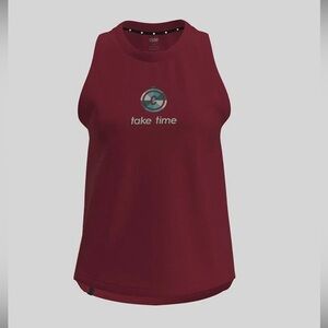 Red Sleeveless Top with Logo
